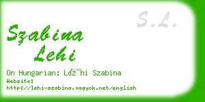 szabina lehi business card